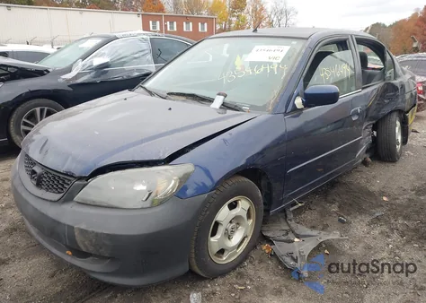 2005 Honda Civic Hybrid z USA, uszkodzony, nr VIN JHMES96655S015491
